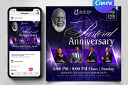 Pastoral Anniversary Church Flyer, a Flyer Template by Design Up (Thumbnail 1 of 2)