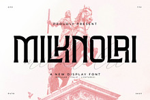 Milknolri A New Display Font