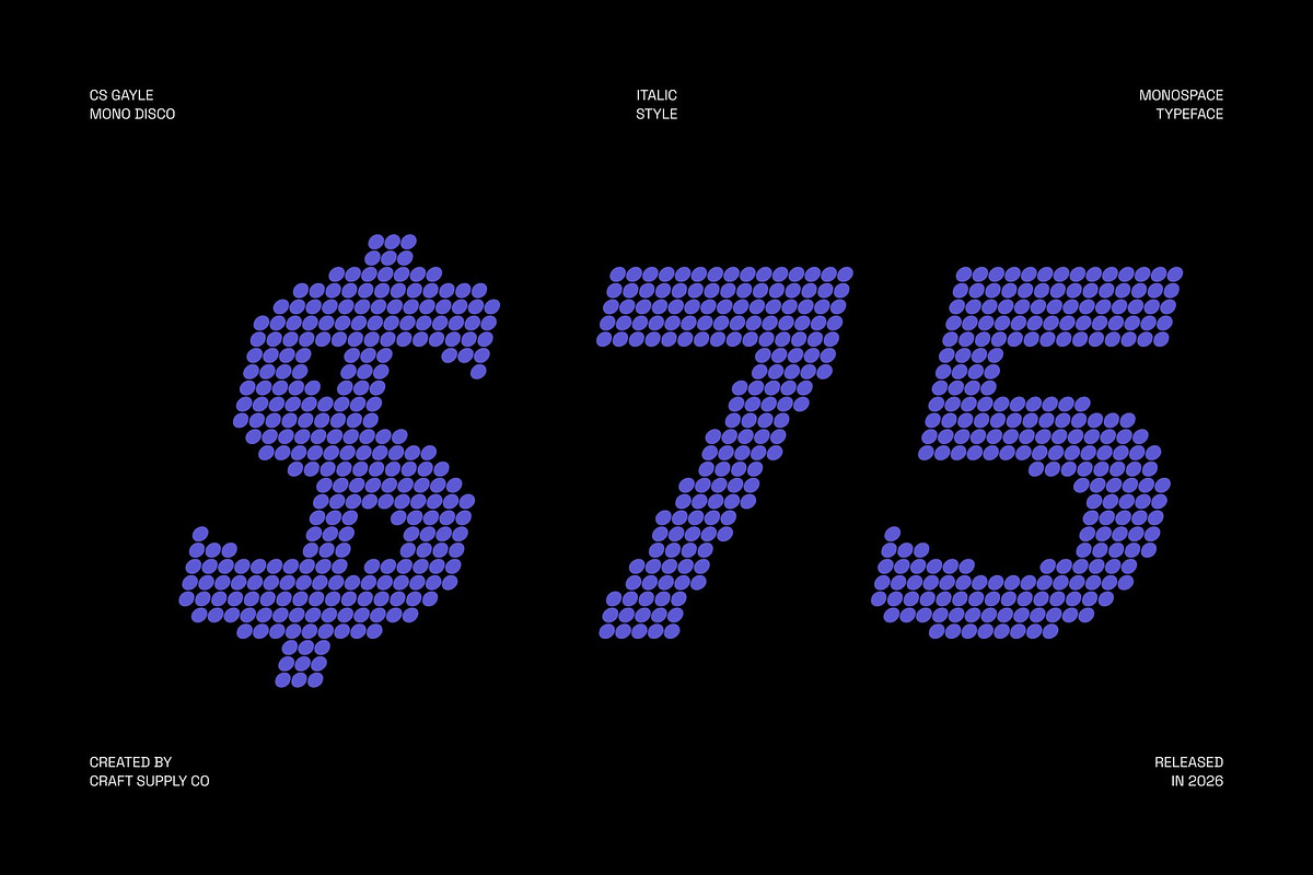 CS Gayle Mono Disco, a Sans Serif Font by Craft Supply Co. (Photo 6 of 8)