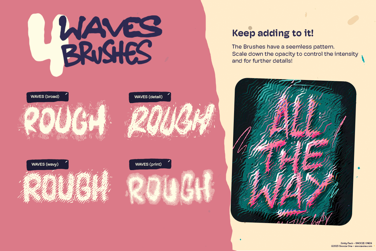 Gritty Pack Grungy Procreate Brushes, a Brush Add-On by Snooze one (Photo 5 of 12)