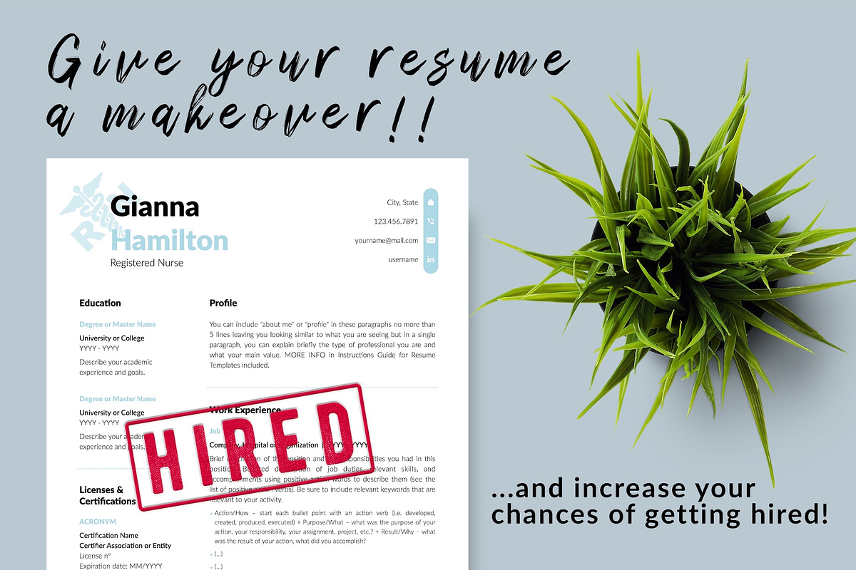Nurse Resume Design / CV - Gianna, a Resume Template by Templates Design Co. (Photo 16 of 17)