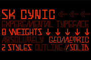 SK Cynic — Industrial Geometric Font, a Font by Shriftovik Type Foundry (Thumbnail 2 of 12)