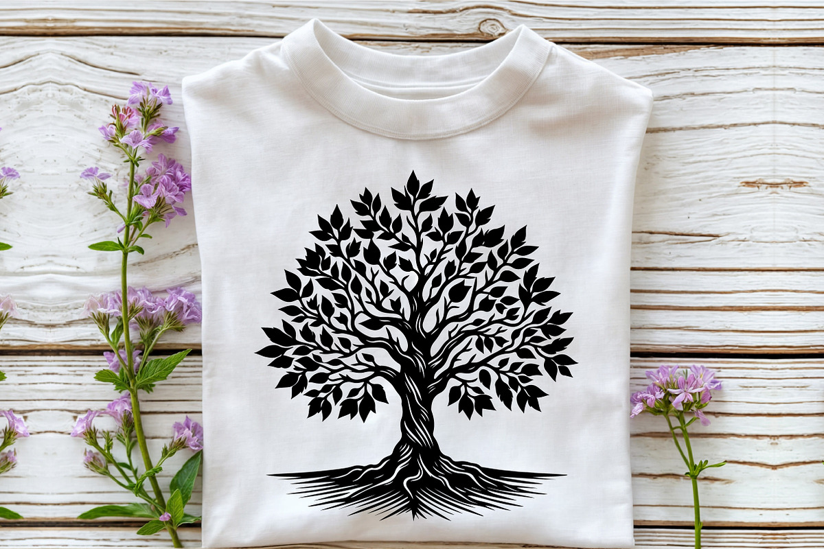 Black Line Art  Autumn Tree SVG, a Graphic by Rose Art (Photo 2 of 5)