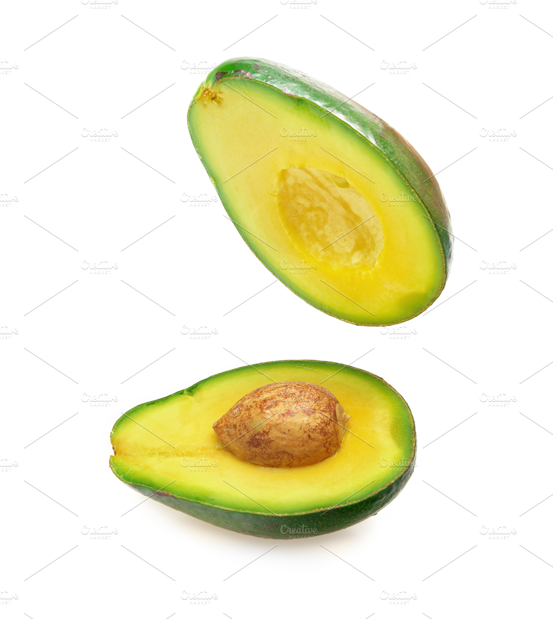 Avocado isolated on white, a Background Photo by djgis
