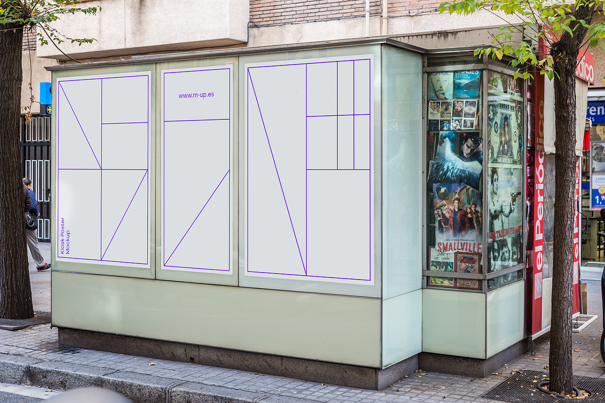 Barcelona Kiosk Advertising Mockup, an Advertising Mockup by M-up (Photo 2 of 3)