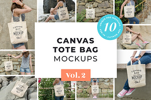 Canvas Tote Bag Mockups Pack Vol. 2