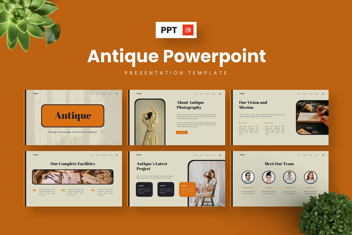 Antique - Powerpoint Templates, a Presentation Template by Deepslide Studio (Photo 4 of 6)