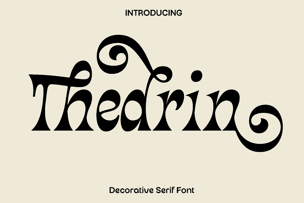Thedrin - Decorative Serif Font, a Serif Font by Luna Shop (Photo 1 of 6)