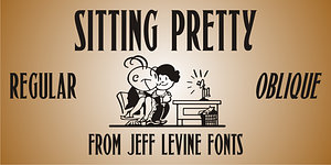 Sitting Pretty JNL, a Font by Jeff Levine Fonts