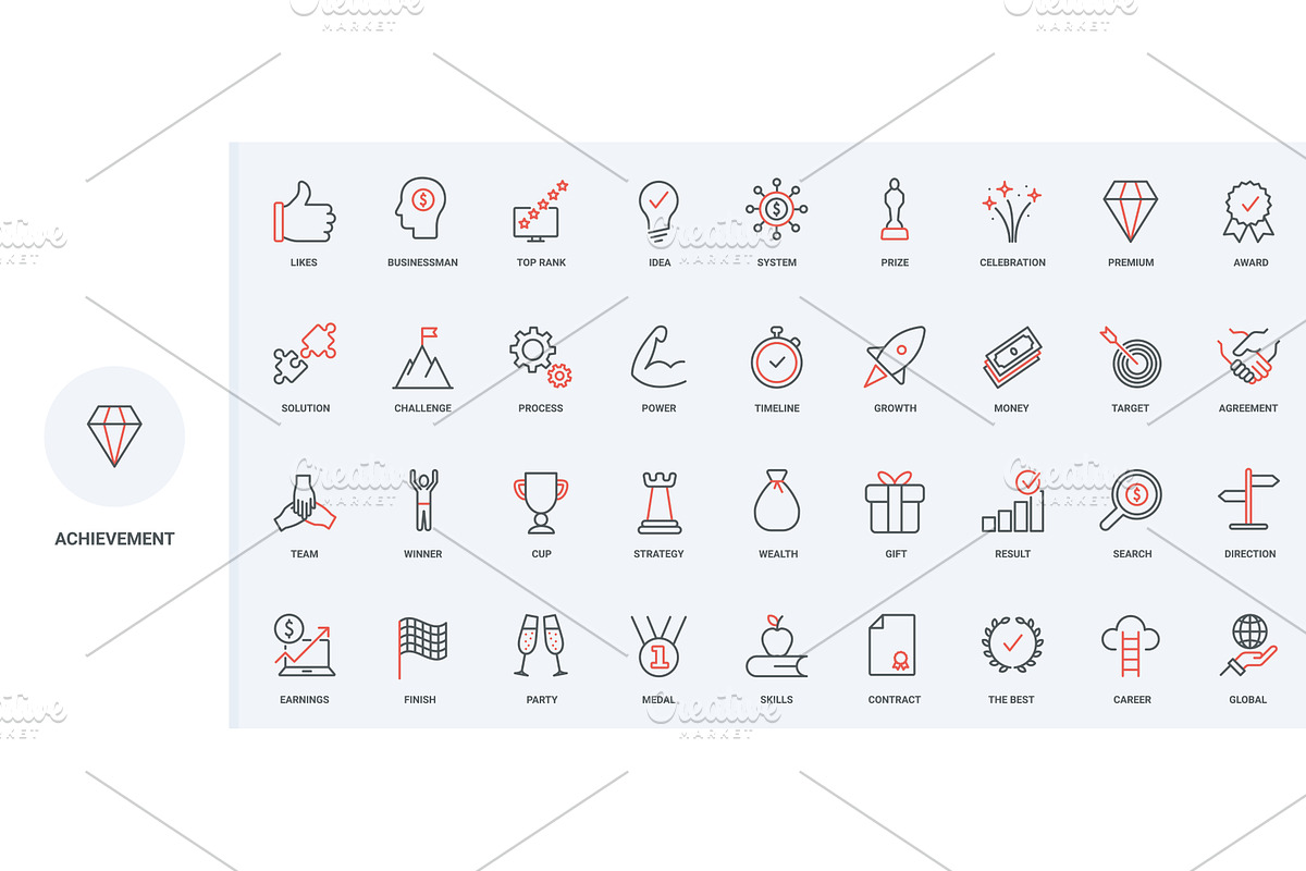 Success achievement prize award icon, an Object Illustration by Lemberg Vector