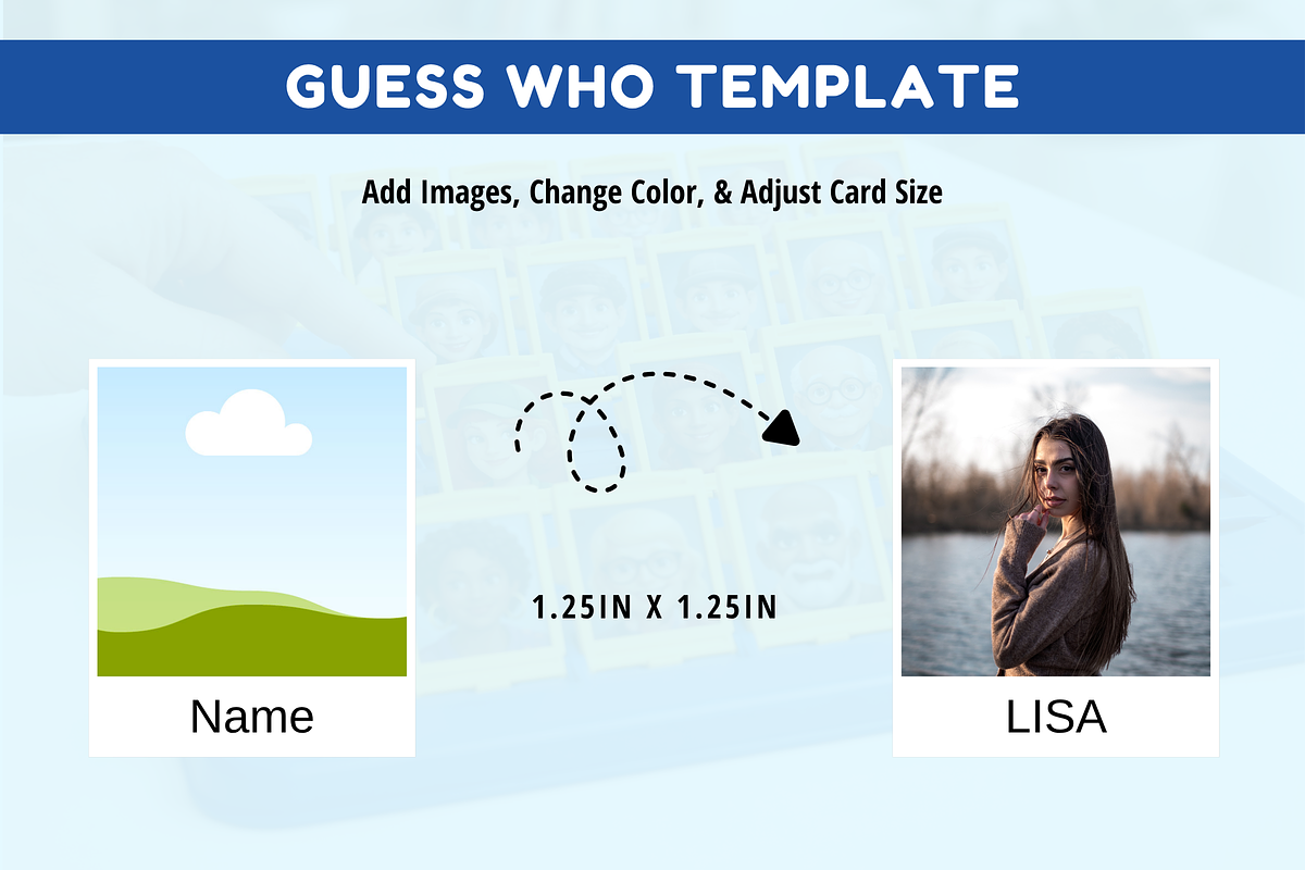 Guess Who Template Canva Editable, a Card Template by Snapybiz (Photo 4 of 11)