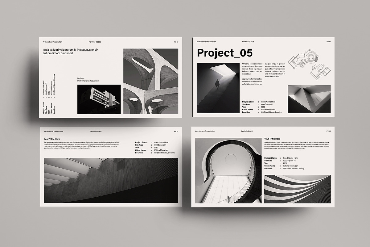 Architecture Portfolio Template, a Presentation Template by DesignCrest (Photo 9 of 13)