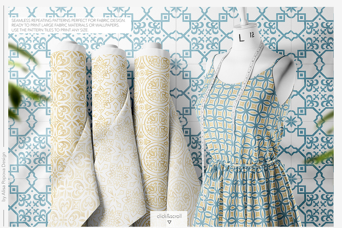 Islamic Moroccan & Azulejos Patterns, a Pattern Graphic by Alisa Fimen Design (Photo 11 of 11)