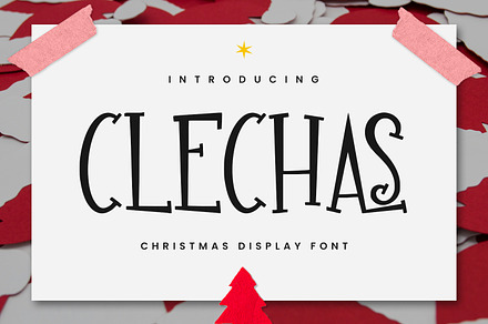 Clechas Christmas Display Font, a Serif Font by Maulana Creative
