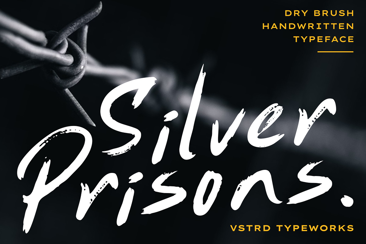 Silver Prisons – Dry Brush Font, a Handwritten Font by VASTARD STUDIO (Photo 1 of 12)