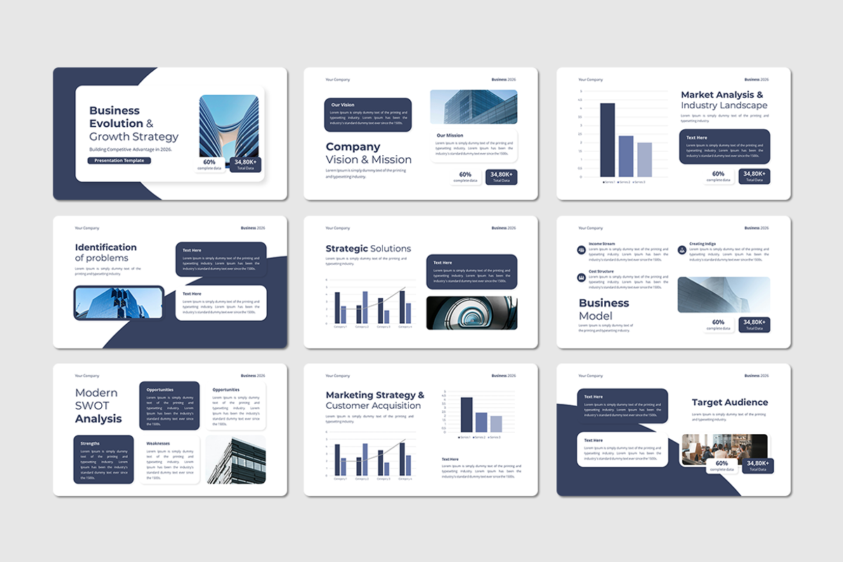 Business Evolution & Growth Strategy, a Presentation Template by QR Design Studio (Photo 2 of 3)