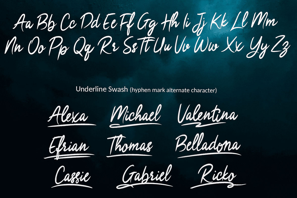 Versatile Azalea Brush Font, a Handwritten Font by Letterhanna Studio (Photo 2 of 15)
