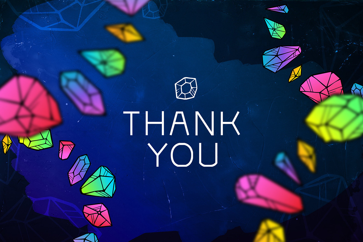Crystals neon vector clipart, an Illustration by Brandianna (Photo 7 of 7)