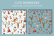 Cute reindeers Christmas collection, an Animal Illustration by pet design shop (Thumbnail 3 of 3)