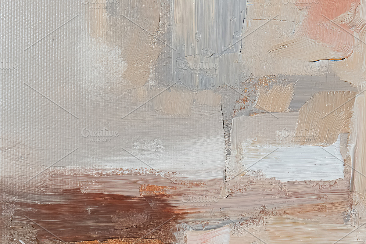 Abstract oil painting showcasing brushstrokes and texture in neu, a Decorative Illustration by Studio ANNA