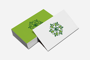 G letter leaf abstract flower logo