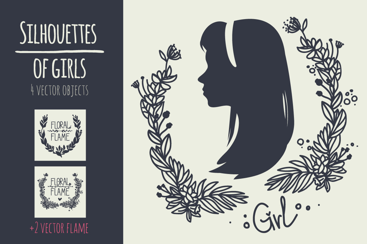 silhouettes of girls, a Decorative Illustration by adi katz (Photo 4 of 5)