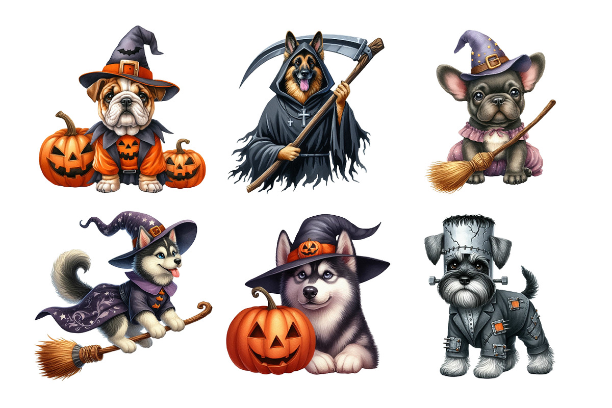 Dogs Halloween Costumes Clipart, an Illustration by Daily.Designs (Photo 4 of 5)