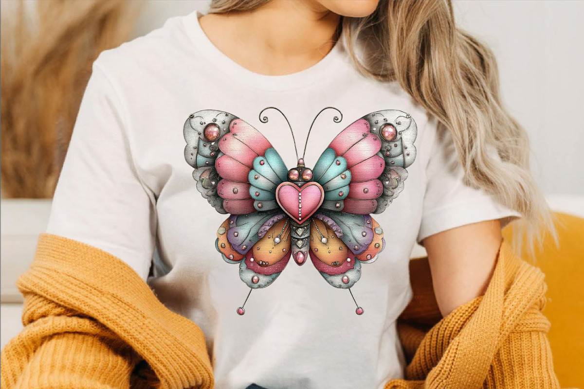 Whimsical Spring Butterfly Clipart B, an Illustration by SVGArt (Photo 3 of 7)