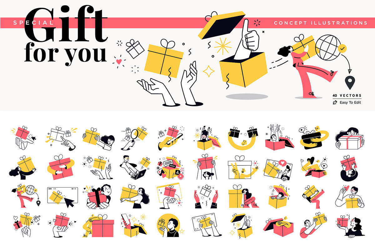 Gift for you concept illustrations, an Illustration by PureSolution (Photo 1 of 6)