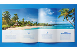 tranquil blue landscape brochure ai, a Nature Photo by pikepicture