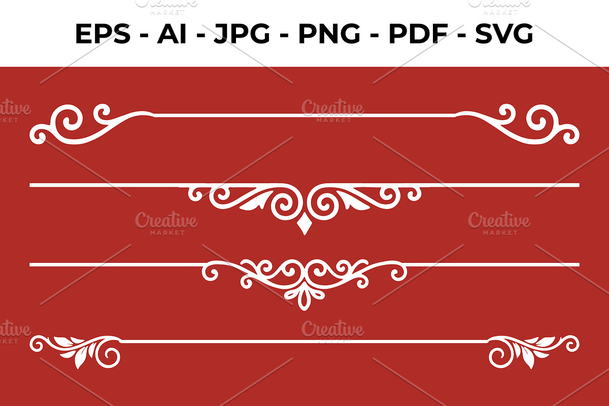 Vintage Calligraphic Dividers Set, a Decorative Illustration by nandinigraphics (Photo 2 of 3)