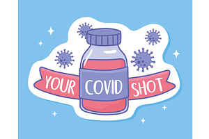 get your covid shot, an Object Illustration by studiogstock