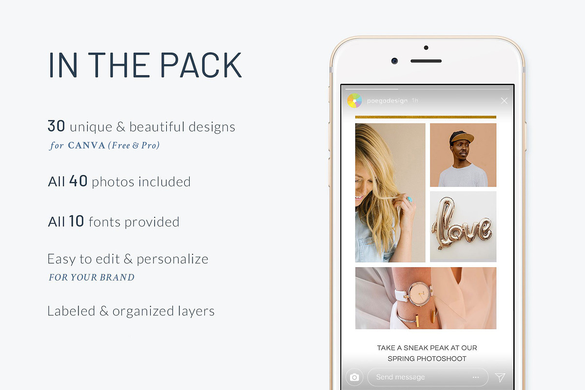 Instagram Stories Gold | CANVA, a Social Media Template by Poego Social (Photo 2 of 12)