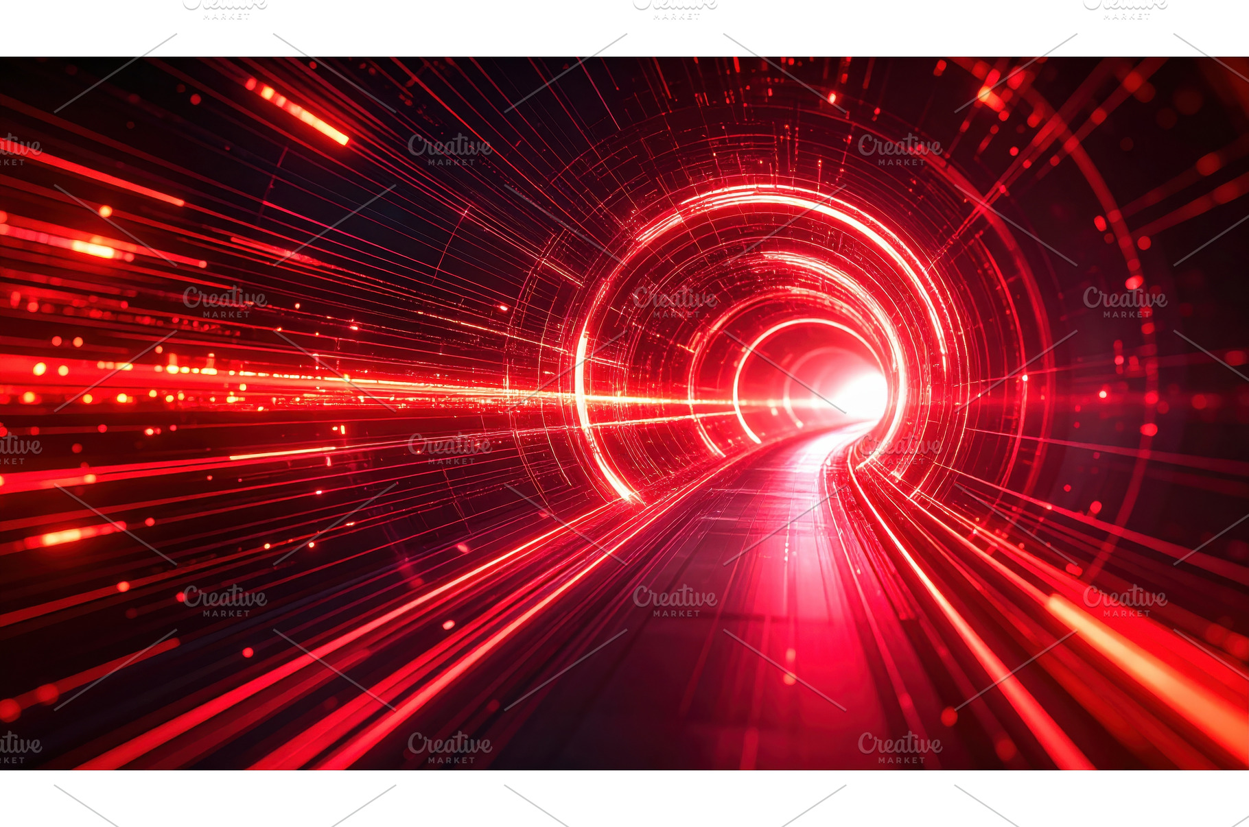 A futuristic red tunnel with dynamic, a Technology Photo by Igor Tichonow