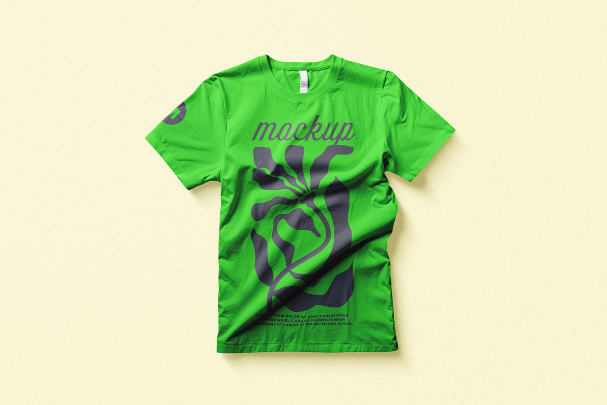 Flat Lay T-Shirt Mockup, a Shirt Mockup by Lemockup (Photo 3 of 5)