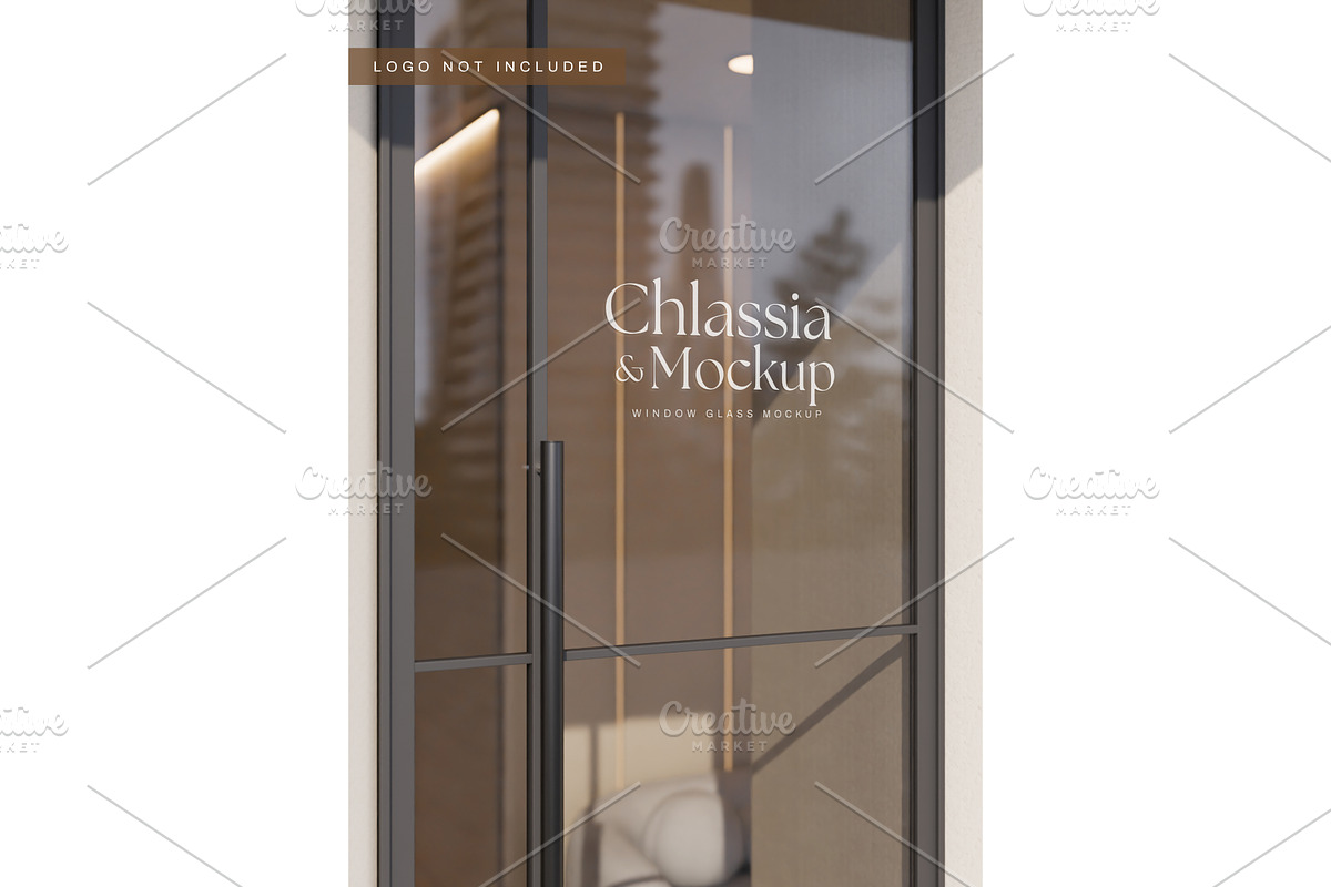 Window glass logo mockup, an Advertising Mockup by Mockthethics. (Photo 3 of 11)