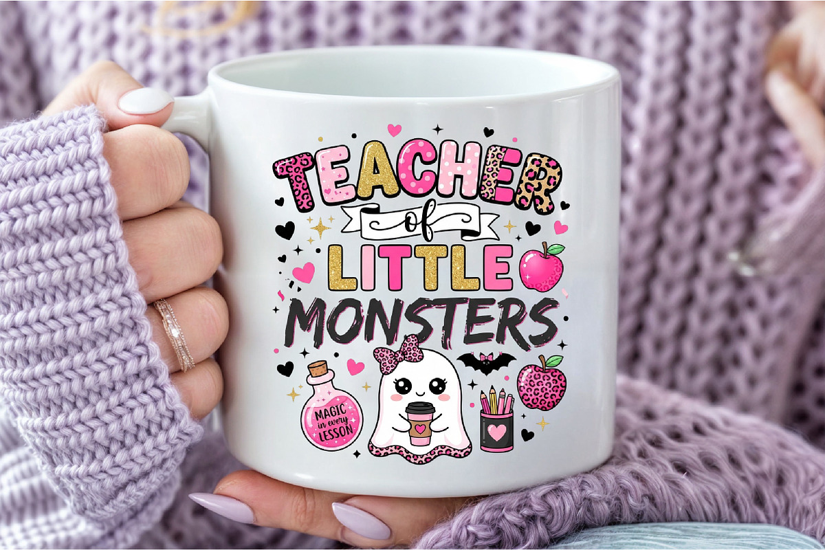 Teacher Little Monsters Halloween, a Seasonal Illustration by DreamCafeArt (Photo 7 of 7)