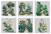 Whimsical Summer Pathway Clipart, an Illustration by Black Bird Studio (Thumbnail 3 of 5)