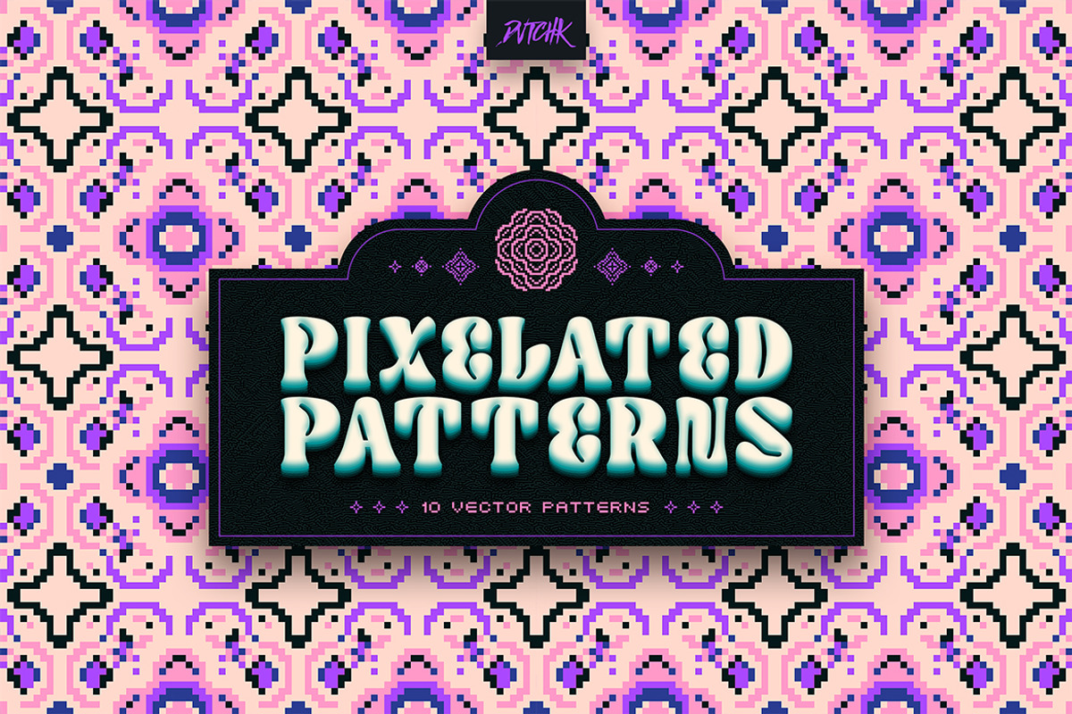 Pixel Mosaic Patterns | Vol. 04, a Pattern Graphic by dvtchk (Photo 6 of 10)
