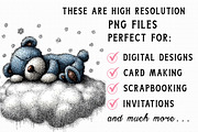 Christmas Ice Blue Teddy Bear Clipar, an Illustration by Libby Wishes (Thumbnail 7 of 7)