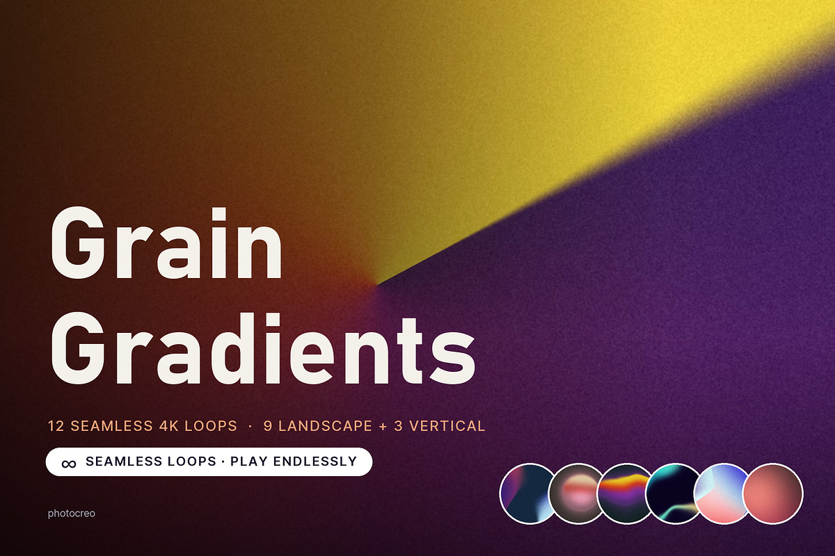 Grain Gradients - 12 4K Loops, a Background Graphic by Photocreo Michal Bednarek (Photo 1 of 7)