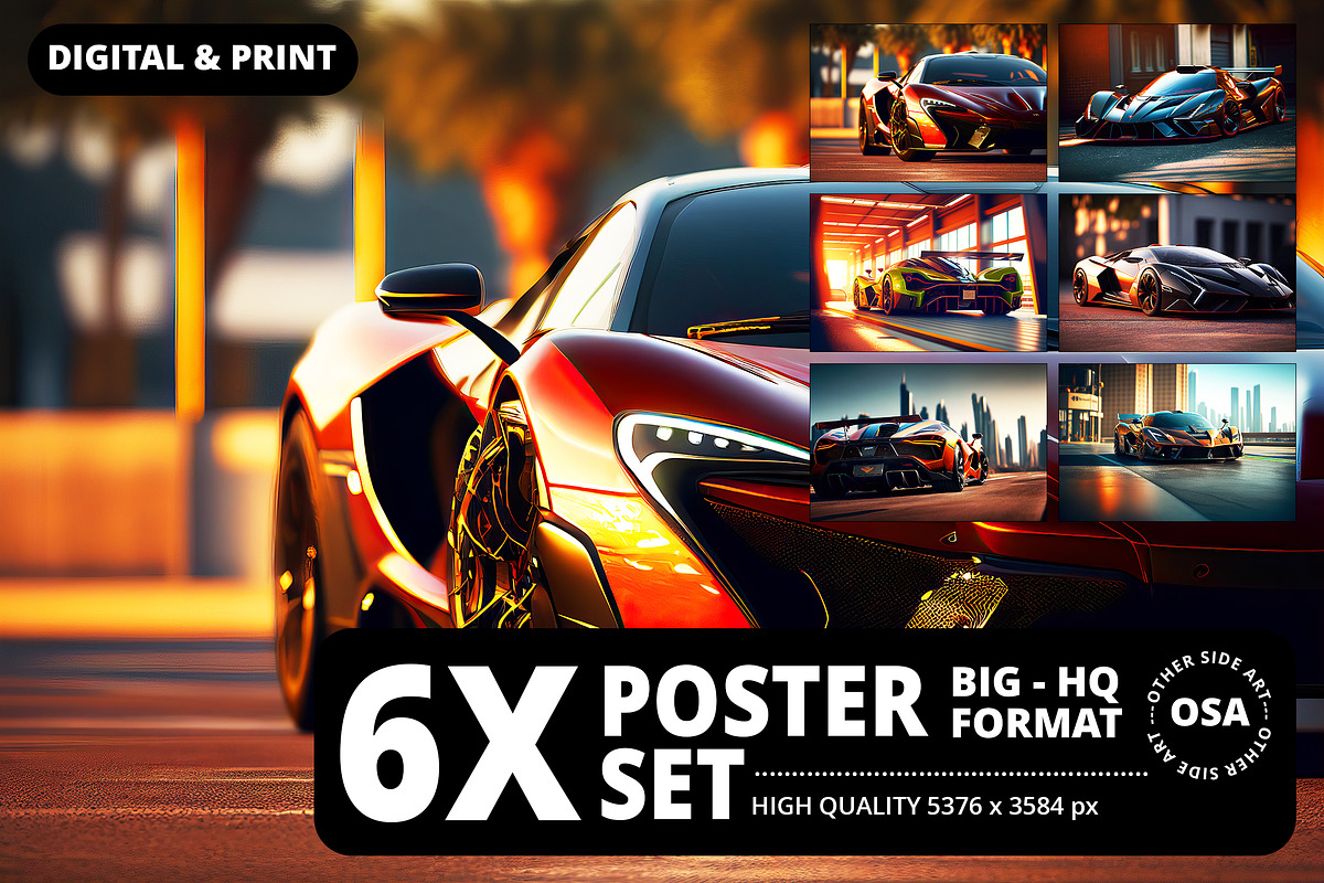 Supercar in the City Illustration, a Wallpaper Graphic by Other Side Art (Photo 1 of 8)
