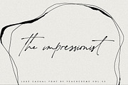 the impressionist // luxe chic font, a Script Font by PeachCreme (Thumbnail 1 of 17)