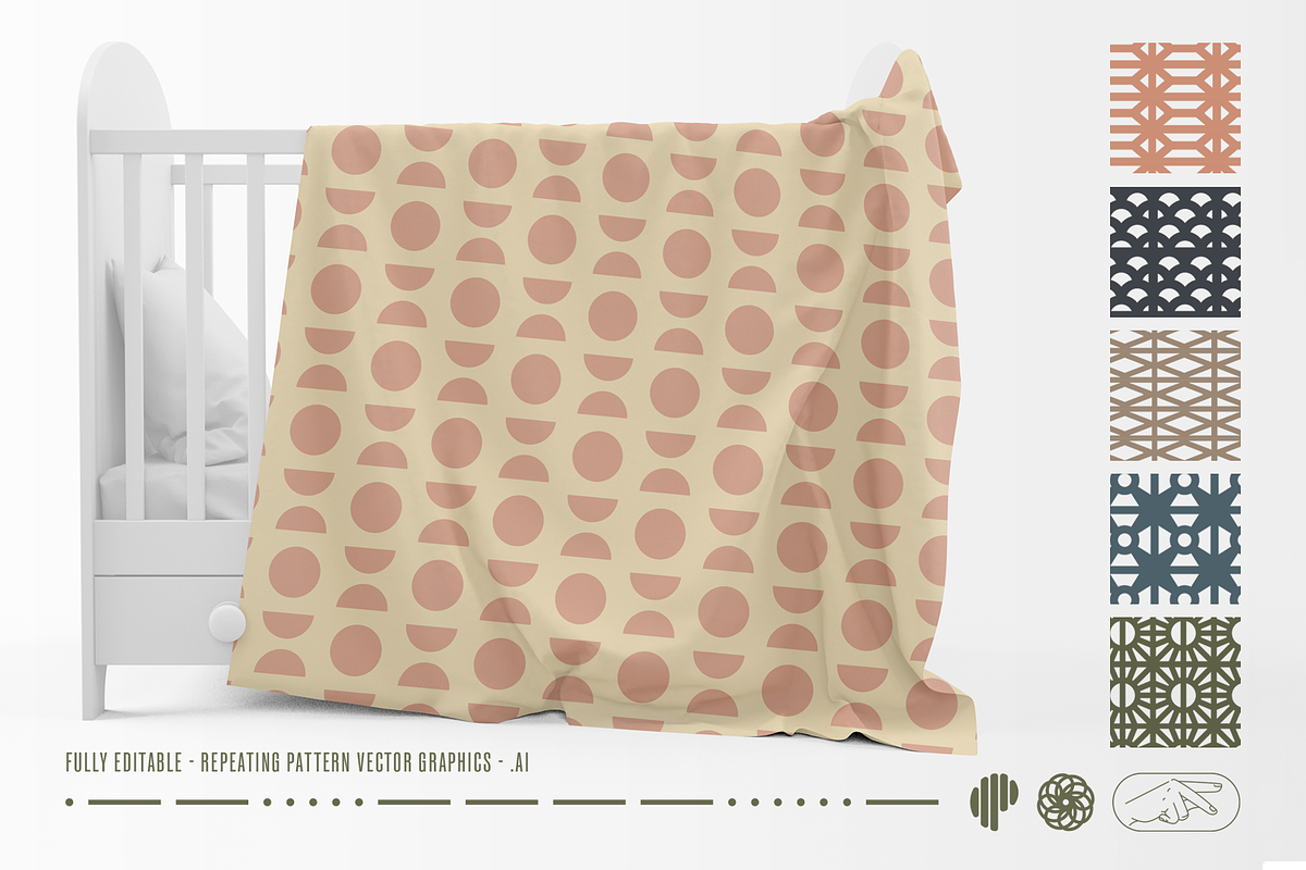 Midcentury Breeze Block Pattern Set, a Pattern Graphic by Phobia Creative (Photo 6 of 9)