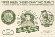 Vintage Emblem Cannabis Company Logo, a Branding & Logo Template by The Design For Co. (Thumbnail 4 of 5)