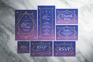 Art Deco Wedding Invitation Suite, an Invitation Template by The Good Store