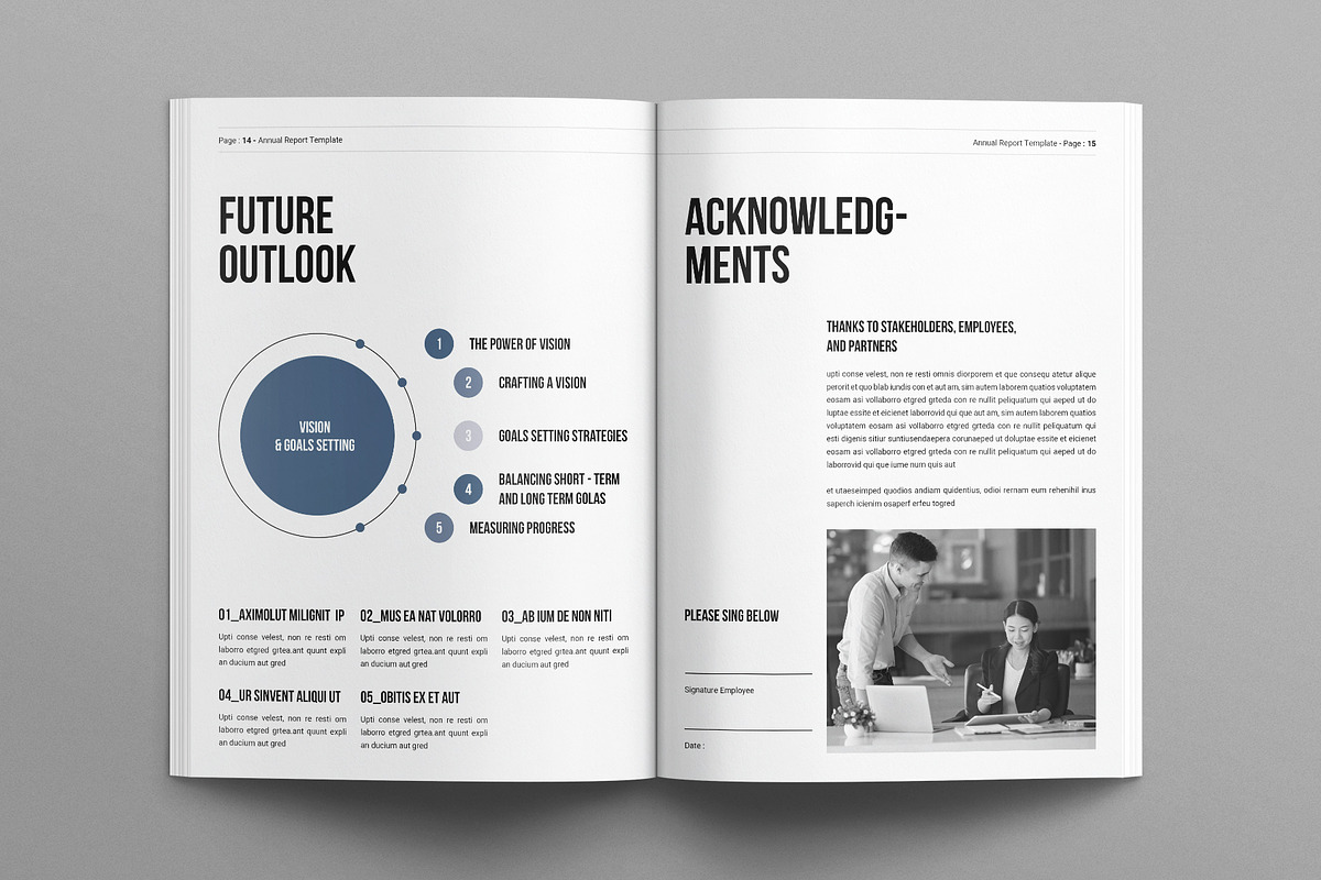 Annual Report Brochure Template, a Brochure Template by E-Type (Photo 6 of 7)