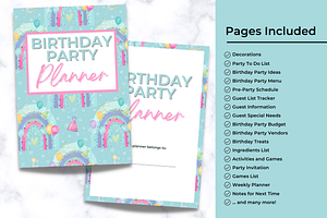 Birthday Party Planner - Printable