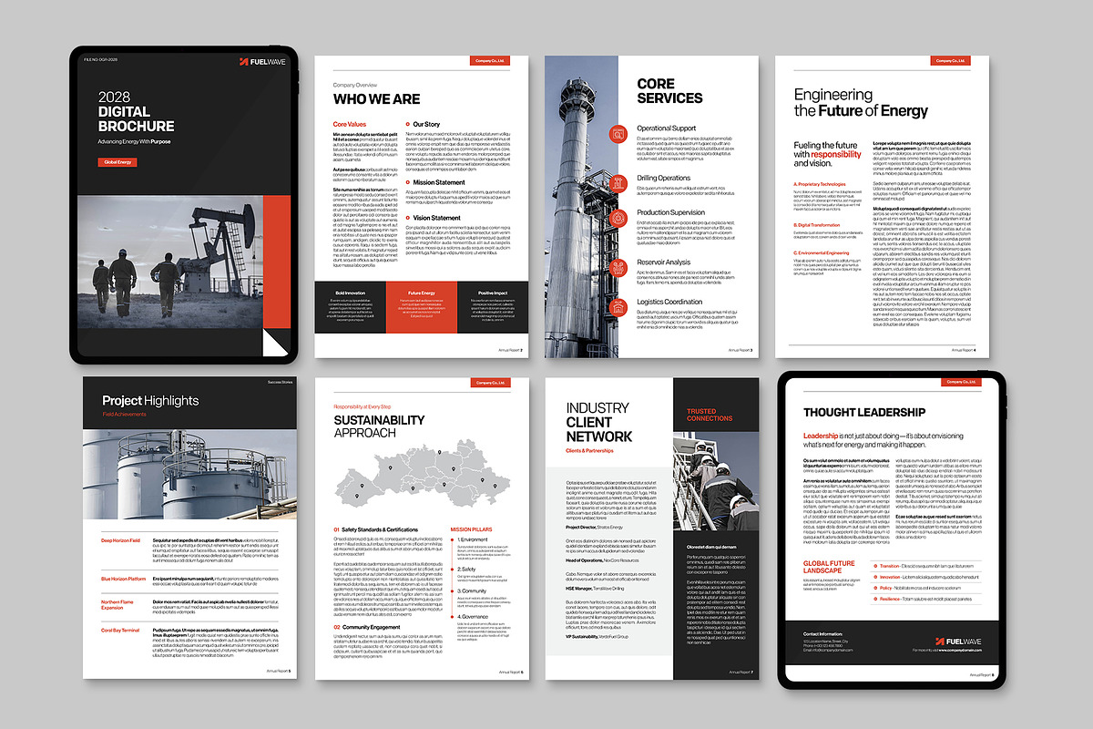 Digital Brochure Template, a Brochure Template by BrandPacks (Photo 2 of 6)