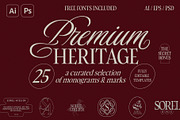 Premium Heritage Monogram & Marks, a Branding & Logo Template by Orca Design (Thumbnail 1 of 12)